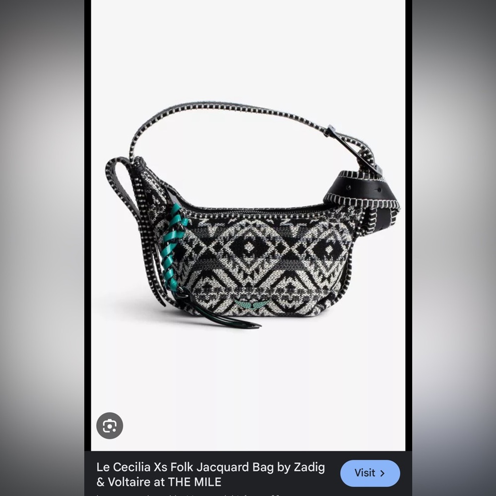 Zadig & Voltaire Le Cicilia Folk Jacquard Bag
